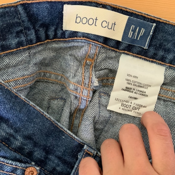 VINTAGE 90’s Gap Boot Cut Jeans - Size 4 - Mid Rise - Picture 7 of 8